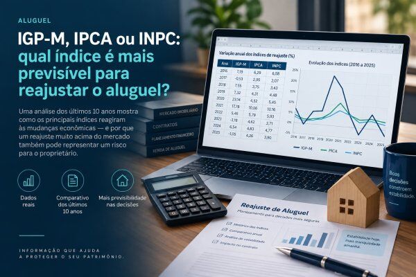 IGP-M, IPCA ou INPC: qual índice é mais previsível para reajustar o aluguel?